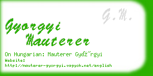 gyorgyi mauterer business card